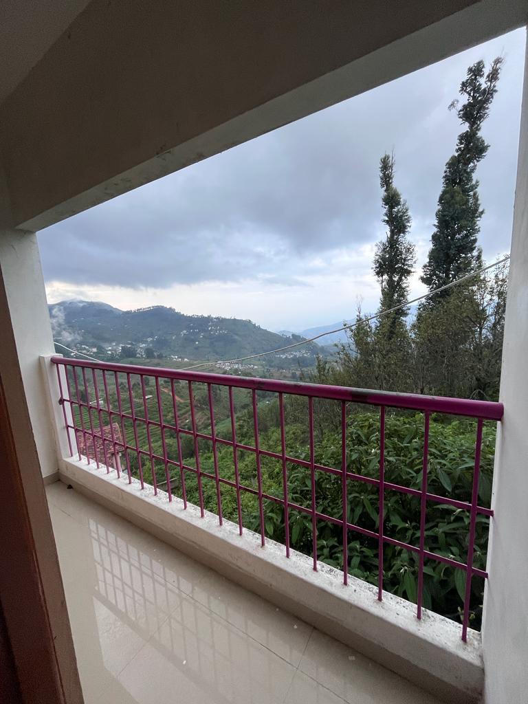 Hill view from single room balcony